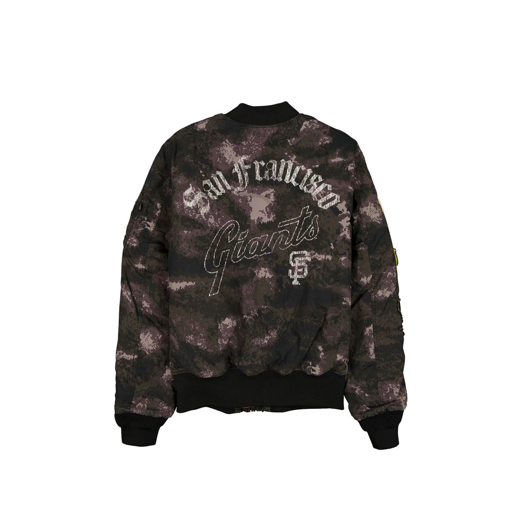Alpha Industries x San Francisco Giants Black Camo MA-1 Bomber Jacket