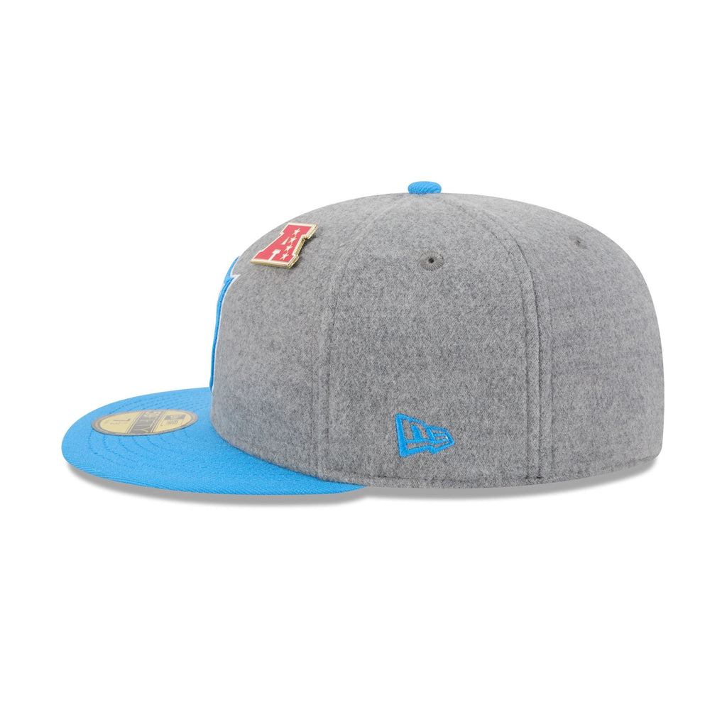 Los Angeles Chargers Heather Gray Wool 59FIFTY Fitted Hat