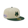 Milwaukee Bucks 2025 City Edition Chrome White Corduroy 59FIFTY Fitted Hat