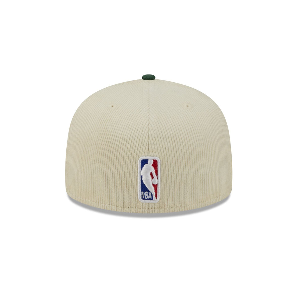 Milwaukee Bucks 2025 City Edition Chrome White Corduroy 59FIFTY Fitted Hat