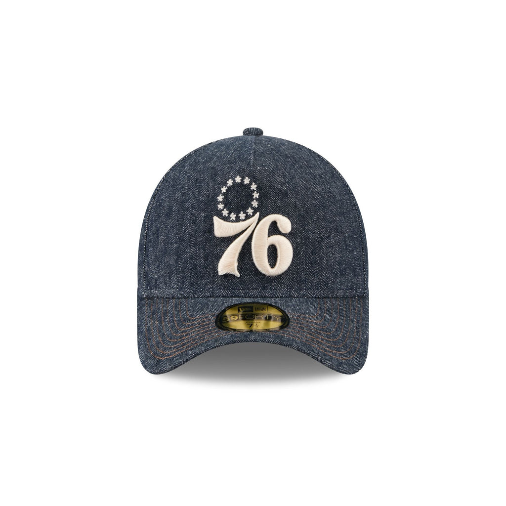 Philadelphia 76ers Denim 59FORTY A-Frame Fitted Hat