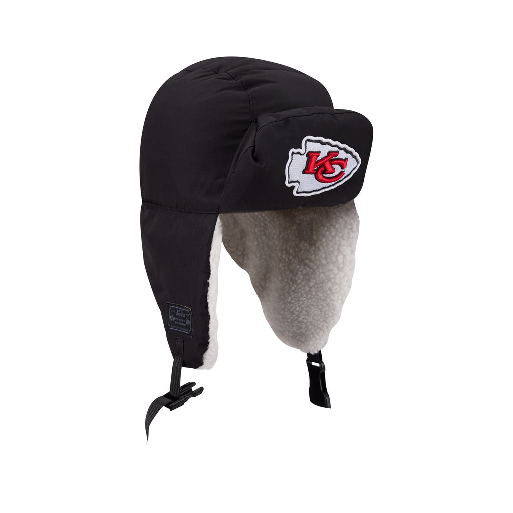 Alpha Industries x Kansas City Chiefs Black Puffer Trapper Hat