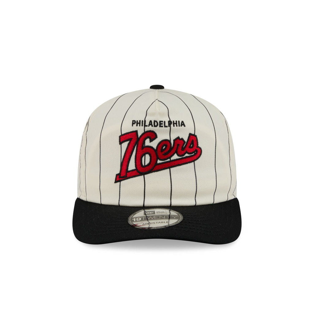 Philadelphia 76ers Chrome White Pinstripe 19TWENTY Snapback Hat